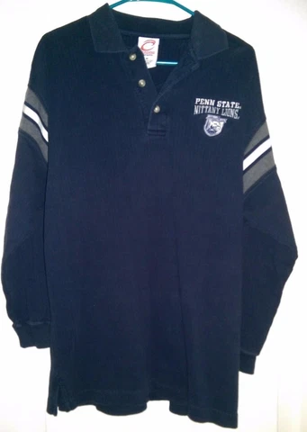 Cadre Athletic Mens Blue White Penn State Polo Shirt Size M Cover