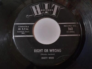 Marty Wood / Bobby & Buddy FAIR Grade Original 45 HIT 162 Record 1966 POP ROCK - Foto 1 di 2