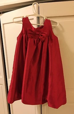 Girls Holiday Dress by Goodlad Red Sz 4 NWOT Bubble Skirt w Bow Fancy Christmas - Image 1 of 4