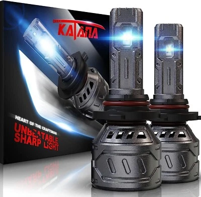 KATANA 9005 HB3 LED Headlight High/Low Beam Bulbs Super Bright 6500K Plug & Play - Image 1 of 4