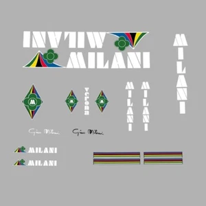Juego de calcomanías, pegatinas para bicicleta Milani - blancas - n.o 801 - Imagen 1 de 1
