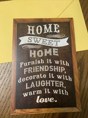 Tarjeta de felicitación con sello de 5”x7” Felicitaciones por tu nuevo hogar dulce hogar Foto 1 de 4