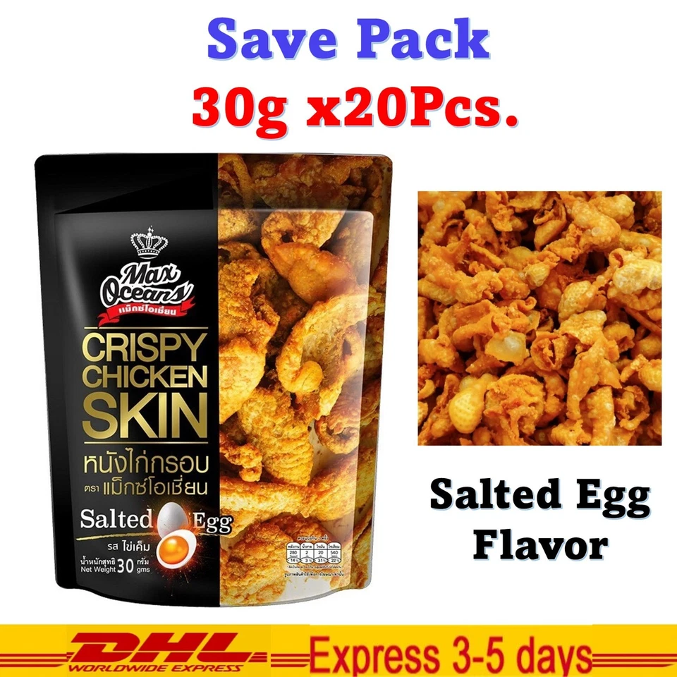 Buy2get 1 Crispy Crunchy Fried Chicken Skin Original Flavor Snack Party 30g