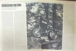 1968 Bridgestone 100 Trail Motorcycle 3p Test Print article - Picture 1 of 2