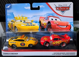 CARS - CHARLIE CHECKER & LIGHTNING McQUEEN - Mattel Disney Pixar - Picture 1 of 2