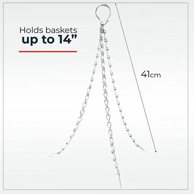 DIVYA ENTERPRISES Chains 3 Point 18 inches Metal Replacement Chain For Hanging Basket
