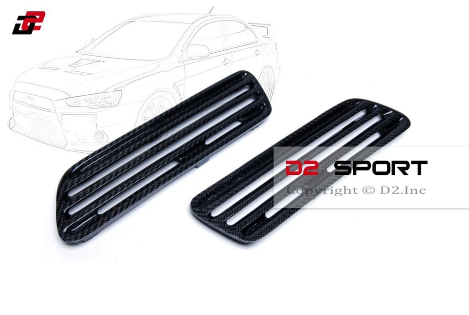 Carbon Fiber Front Air Intake Hood Vent fits Mitsubishi Lancer EVO 10 / Ralliart - Image 1 of 4