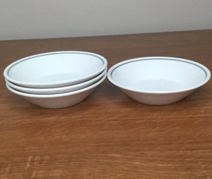 Syracuse China - Syralite Fruit Berry Bowls w Gray Trim Ring - FOUR 4 See Note - Picture 1 of 4
