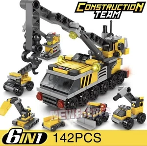 CONSTRUCTION TRUCK 142 PCS “6 in 1” Building BLOCKS Bricks SET DIY Model TOY NEW - Picture 1 of 1