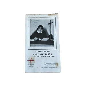 Santino Holy Card + Reliquia SERVA di DIO ROSA GATTORNO Figlie di Sant'Anna 1929 - Foto 1 di 10