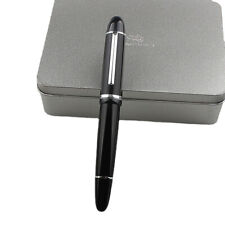 Jinhao X159 Fountain Pen Gift Black With Silver Clip Fine Nib Acrylic Screw Cap