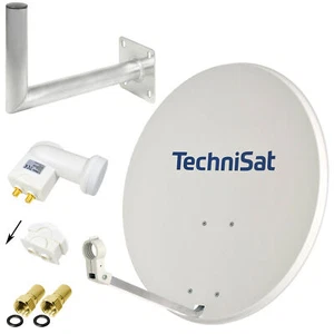 SAT Anlage TechniSat 80cm Schüssel + LogiSat Twin LNB Wandhalter 45cm HDTV HD h - Bild 1 von 7