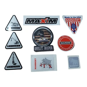 9 Lot Liebherr Baroid Mammoet Stickers Iron Workers Oilfield Union Workers P79 - Picture 1 of 6