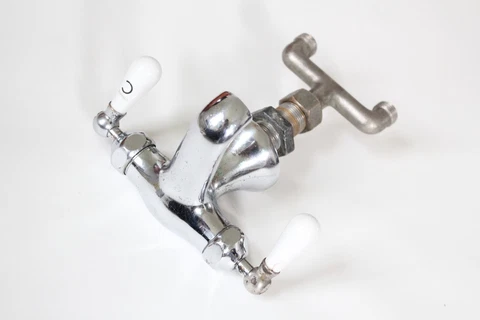 antique bathroom mixer faucet | crane victorian bridge old faucet deco bath vtg Cover