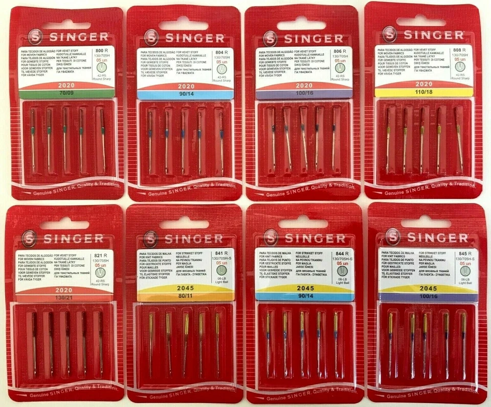 Singer Sewing Machine Needles Domestic Standard 2020 Ballpoint 2045 130/705H UK - Image 1 of 4