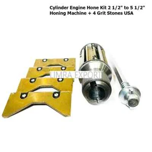 Cylinder Engine Hone Kit 2-1/2" To 5-1/2" Honing Machine + 4x Grit Green Stones - Picture 1 of 5