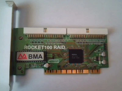 Highpoint Rocket100 Raid 2-port PCI controller card BMA V1.2 MicroAurora  - Image 1 of 4