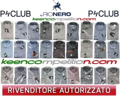 P/CLUB by RIONERO new 2025 Camicia uomo manica lunga button down in 100% cotone - Immagine 1 di 2