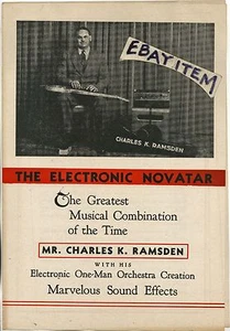 C 1940 Brochure CHARLES K RAMSDEN ELECTRIC NOVATAR guitarist musical GUITAR - Picture 1 of 1