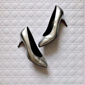 Silber Metallic MARAOLO Abendabsätze Pumps Schuhe Urlaub Glam 38,5 US 8 8,5 - Bild 1 von 8