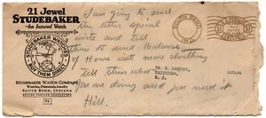 STUDEBAKER WATCH COMPANY Advertising Cover, South Bend IN Indiana 21 Jewel Watch - Picture 1 of 2