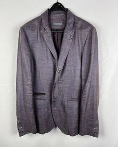 John Varvatos Wallace Hook & Bar Jacket Blazer Linen Dry Fig Size 52 EU, 42 US - Picture 1 of 9