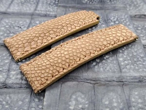 20mm/16mm Brushed Ostrich leg Leather Watch Band Exotic Leather - Picture 1 of 13