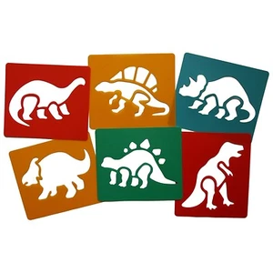 Paquete de 6 plantillas de dinosaurio de pintura de dinosaurios - Imagen 1 de 1