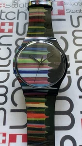 Swatch Time Is Never Time Enough SUOZ118 NewGent 41mm Leder von M Linnenbrink - Bild 1 von 6