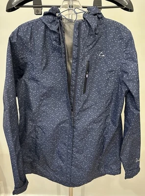 Chaqueta de lluvia para mujer PARADOX impermeable y transpirable, pequeña, estampado azul marino Foto 1 de 4