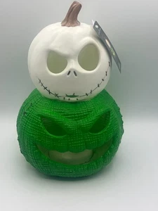 Nightmare Before Christmas Jack & Oogie Boogie LED leuchtender Kürbis Dekor Neu mit Etikett - Bild 1 von 12