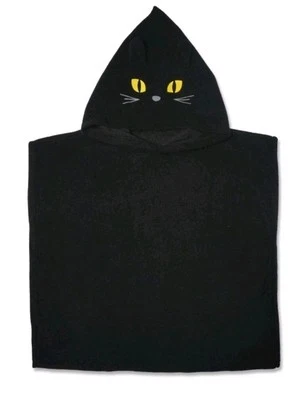 Black Cat Kids Hooded Fleece Blanket 23 in x 21 in Halloween Soft Cozy Warm  - Image 1 of 2