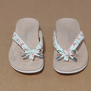 Vionic Bella Marshmellow Tropical Toe-Post Sandal Women's sizes 8 - Picture 1 of 12
