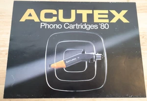 Schöne gebrauchte Original Vintage Acutex Phono Tonabnehmer Verkaufskatalog für 1980 Schallplatten - Bild 1 von 3