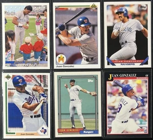 6 Card Baseball Lot Juan Gonzalez Texas Rangers Rookie Upper Deck & More - Picture 1 of 6