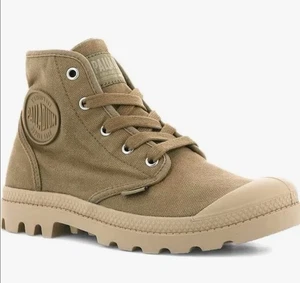 Neu im Karton Palladium Pampa Hi Damenschuhe Größe 10 Canvas-Schnürstiefel 92352-116 85 MP $ - Bild 1 von 5