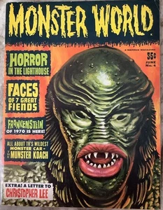 Monster World 4 Warren Magazine 1965 Magazine Black Lagoon Cover - Picture 1 of 15