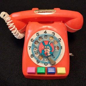 Showa retro telephone toy wind-up toy vintage - Picture 1 of 11