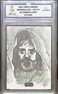 Topps 2024 Chrome Star Wars Mongola Das Sketch Auto 1/1 MGC Authentic - Bild 1 von 3