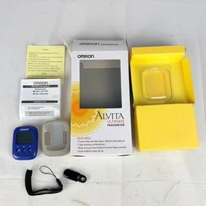 Podómetro OMRON HJ-325 Alvita Ultimate, pistas azules pasos calorías distancia - Imagen 1 de 9