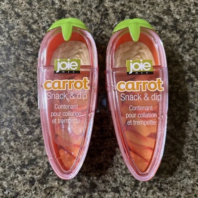 Snack & Dip Joie Zanahoria - Sin BPA - Contenedor de alimentos seccionado para bocadillos (2) Foto 1 de 3