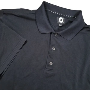 FootJoy Poloshirt Herren XXL schwarz Piqué Golf Pickleball Performance Polyester - Bild 1 von 9