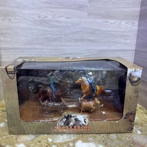 NIB Ray Toys Western Rodeo Champion Horse Riding 2 Horseback Cowboys 2 Steer New - Picture 1 of 9