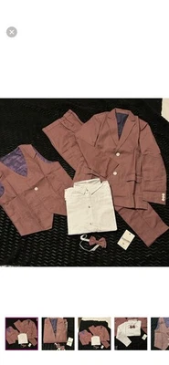 Boys 5 piece Formal suit set- mauve Rose - Size 10 new with tags - Image 1 of 4