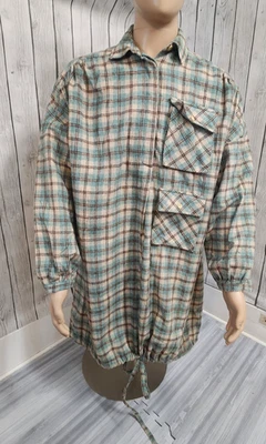 Camisa bata vintage años 80 Michael S para Marc D’Alcy a cuadros Bush OS Sudáfrica Foto 1 de 4