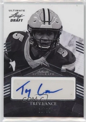 2021 Leaf Ultimate Draft Portrait Black and White /99 Trey Lance Rookie Auto RC - Image 1 of 2
