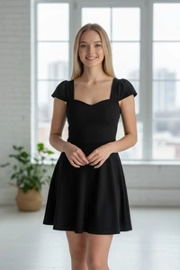 Nuevo con etiquetas Vestido Para Mujer Wild Fable Negro Tejido Vestido Talla XXS - Imagen 1 de 8