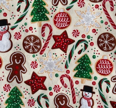 MINI corredor de mesa galletas de Navidad. Hecho a mano reversible 8”x20” Foto 1 de 4