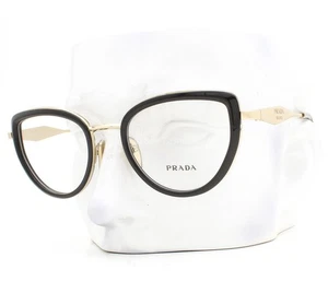 Prada VPR 54Z 1AB-1O1 Brille Glasses Polished Black Pale Gold 51mm mit Etui - Bild 1 von 9