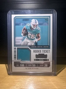 2023 Panini Contenders - Rookie Ticket Swatches De'Von Achane #TS9 (MEM, RC) - Picture 1 of 2